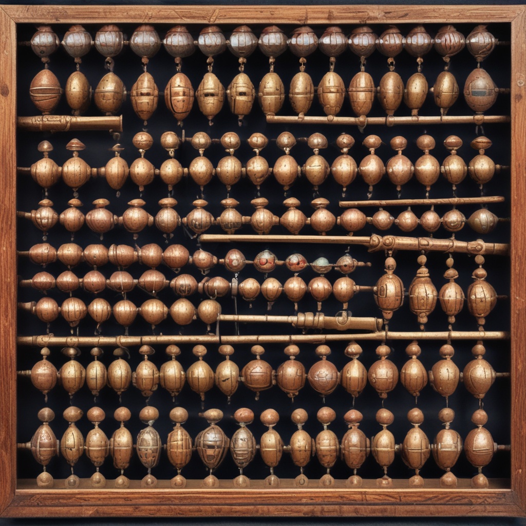 Ancient abacus representing the foundation of computing